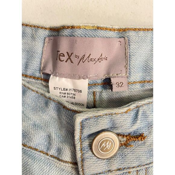Tex Max Azria Light Blue Denim Cut Off Capri Jeans 32 - Picture 4 of 4